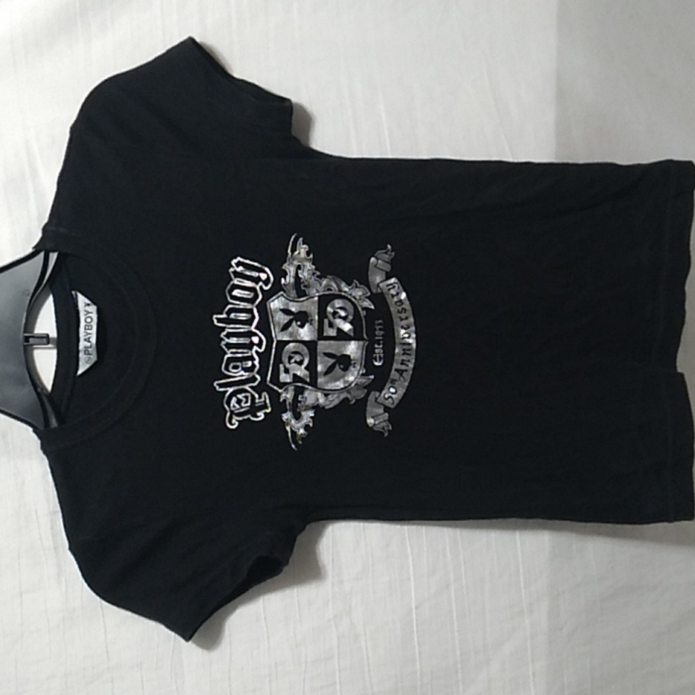 (X-55) Playboy 50th Anniversary Vtg Top Very Good Condition S/M USA